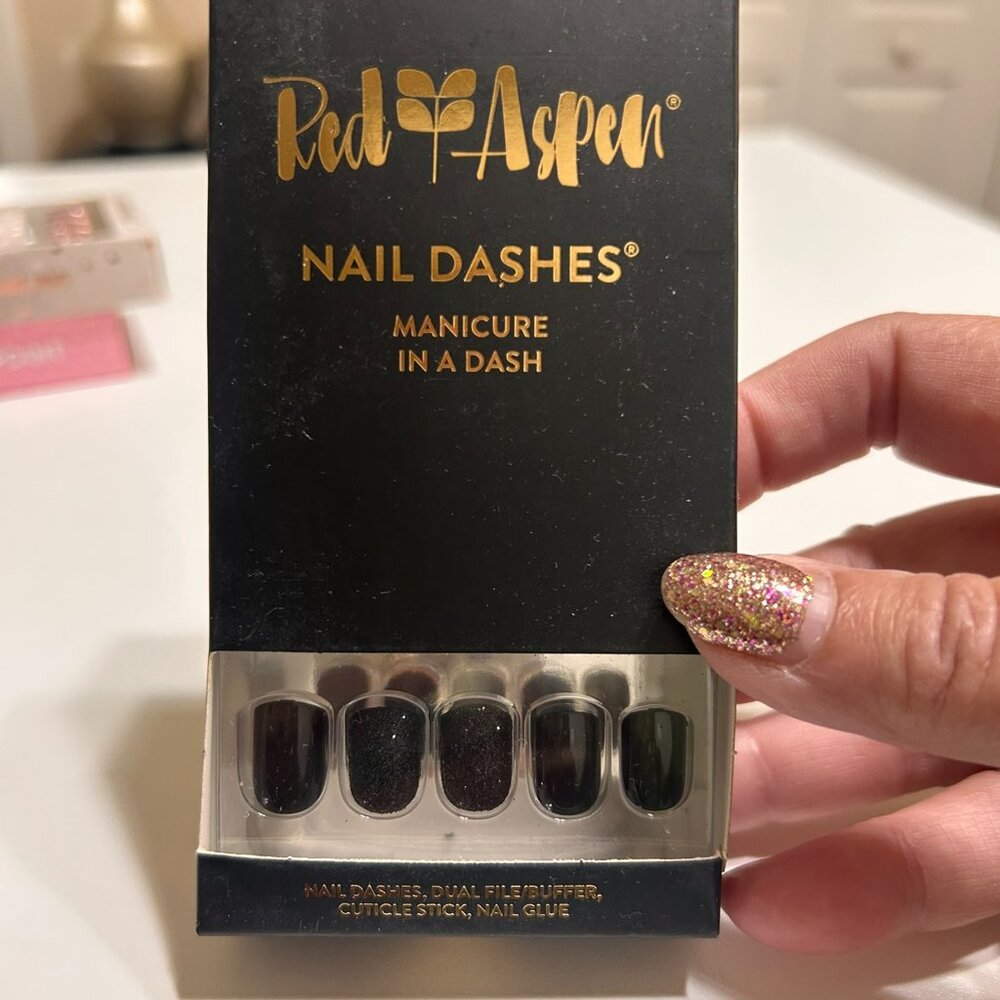 NIP Red Aspen Nail Dashes Ali's Black Tie Affair